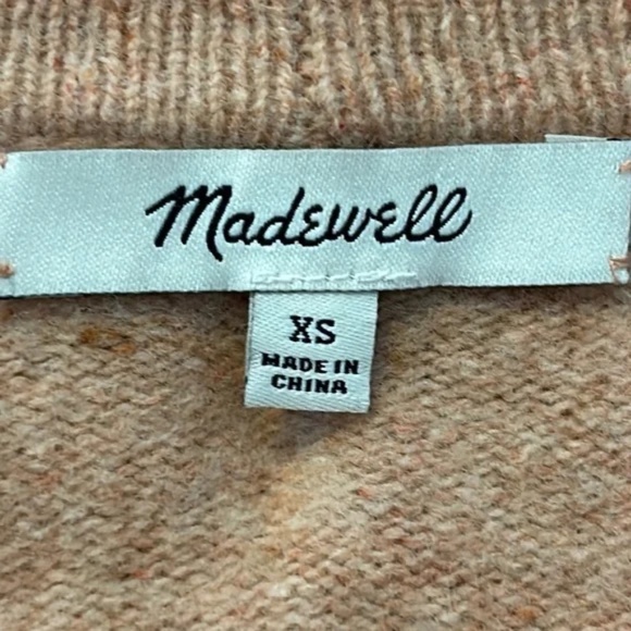 Madewell Donegal Maysfield Cardigan Sweater Button Front Merino Wool Size XS - Picture 3 of 7
